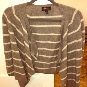 Aqua cashmere striped cardigan